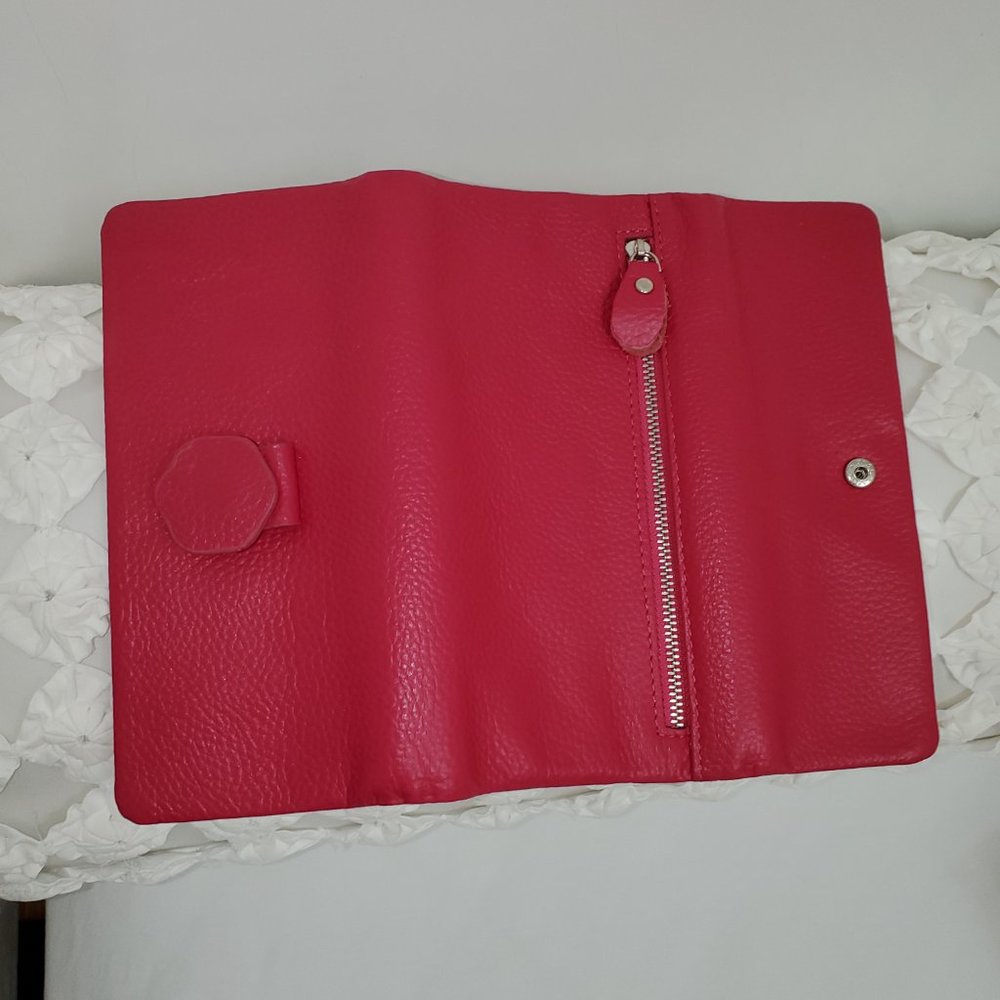 VINTAGE RED LEATHER WALLET - Picture 3 of 3